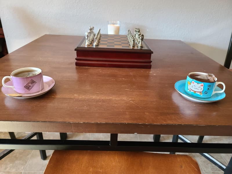 Deluxe Metal Chess Set with Wooden Board and Storage