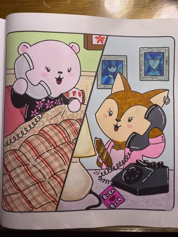 Comfy Friends: Cute Coloring Book for Adults & Teens