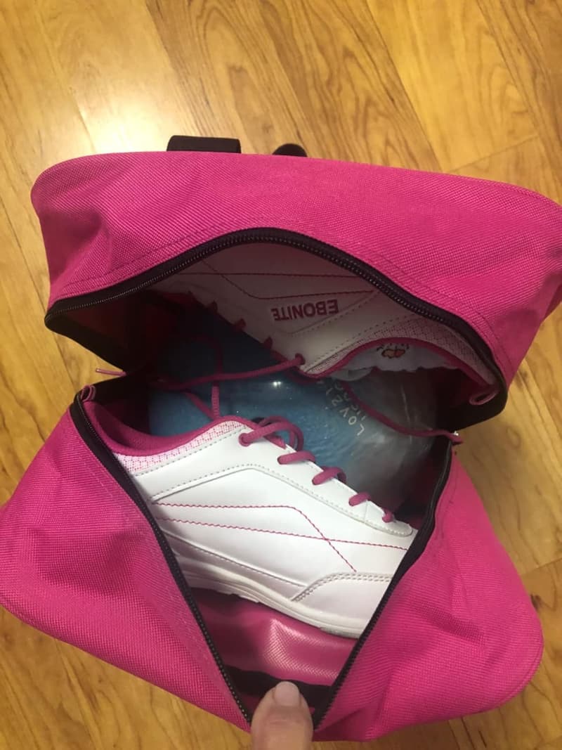 Bowling Tote Bag with Padded Holder for 1 Ball & Shoes