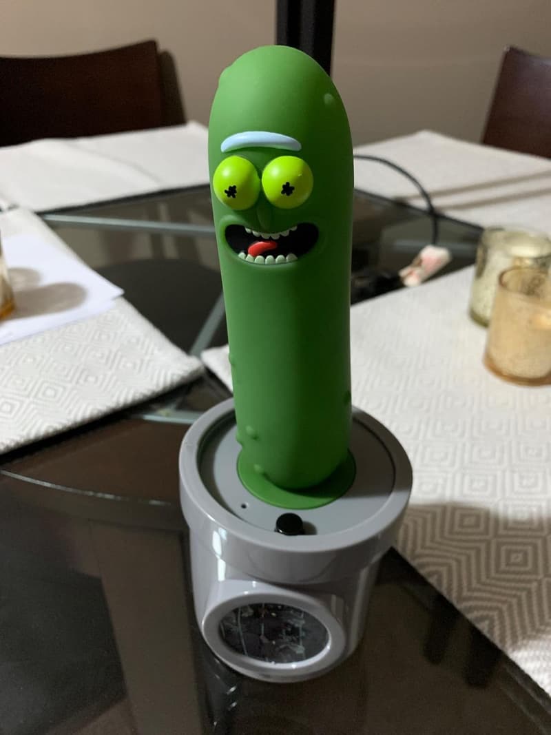 Dancing Pickle Rick Figurine - Moves to Theme Song & Music