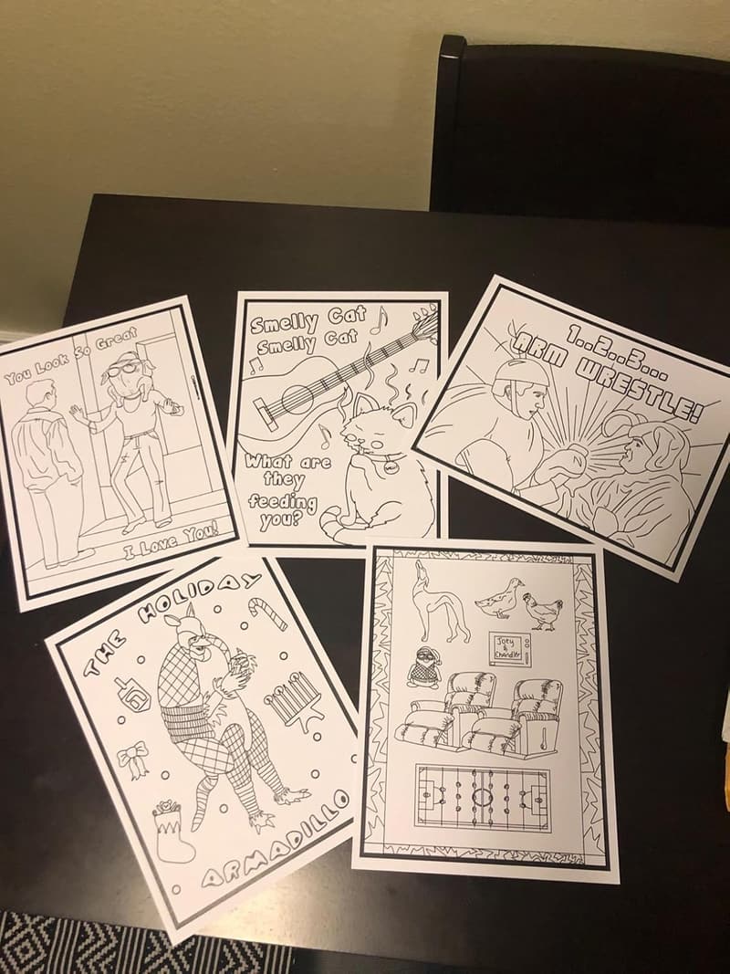 Parks and Rec Coloring Pages - Set of 5 Heavy Cardstock Designs