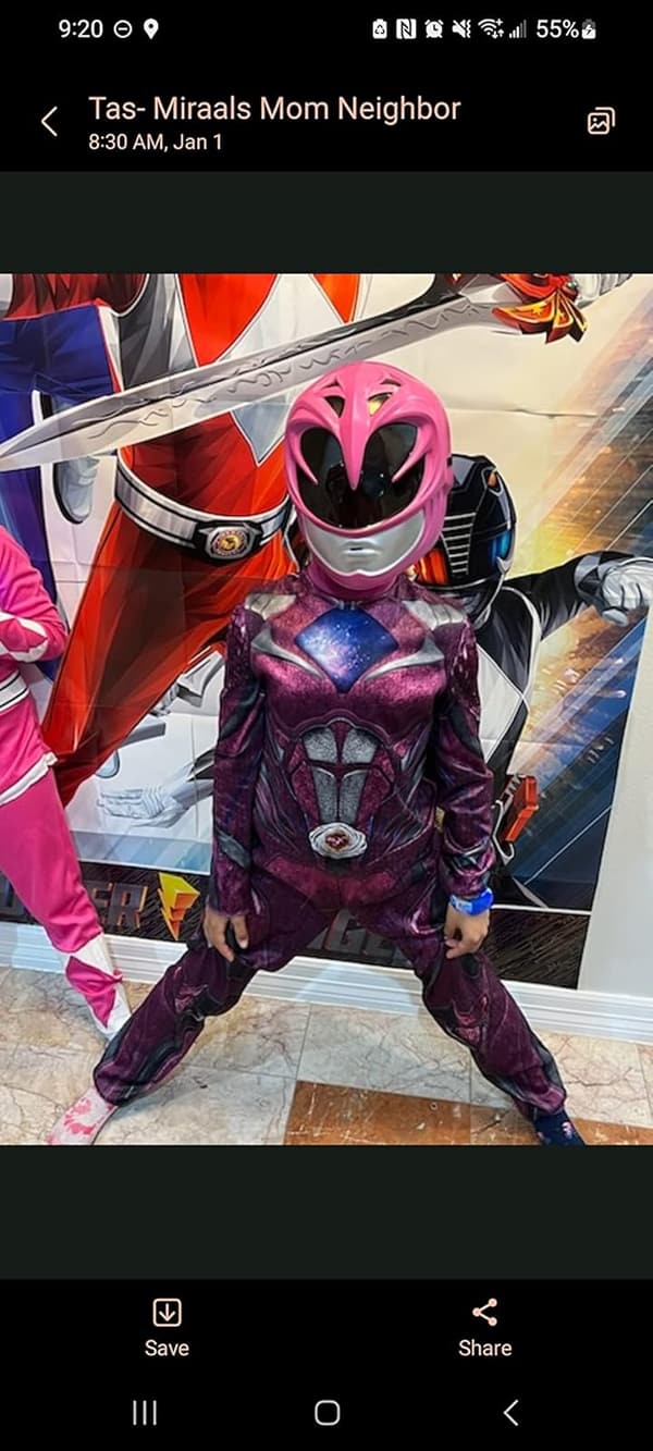 Pink Ranger Classic Costume for Kids, Size Large (10-12)