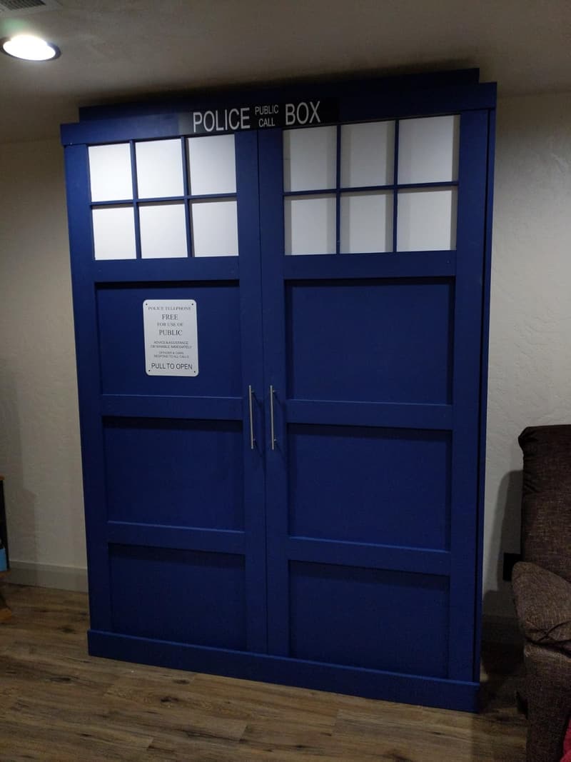 Vintage Police Telephone Box Sign - Public Call Box Decor