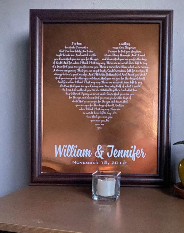 7th Anniversary Personalized First Dance Song Gift