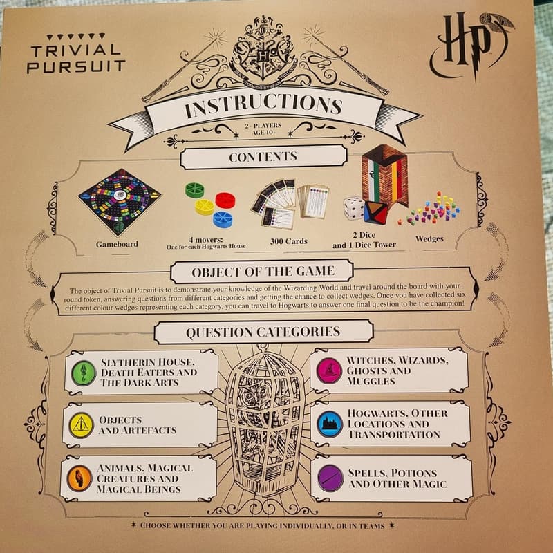 Harry Potter Ultimate Trivial Pursuit Board Game for Ages 10+