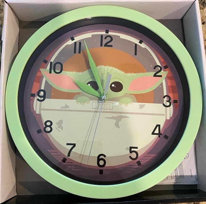 Baby Yoda Wall Clock - 9.5 inches Home Decor