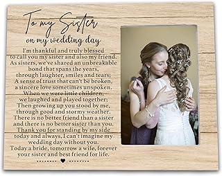 Sister Wedding Day Picture Frame Gift
